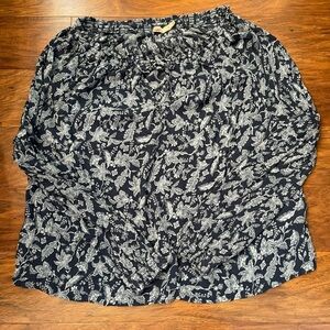 Faherty Emery Peasant Blouse Size S